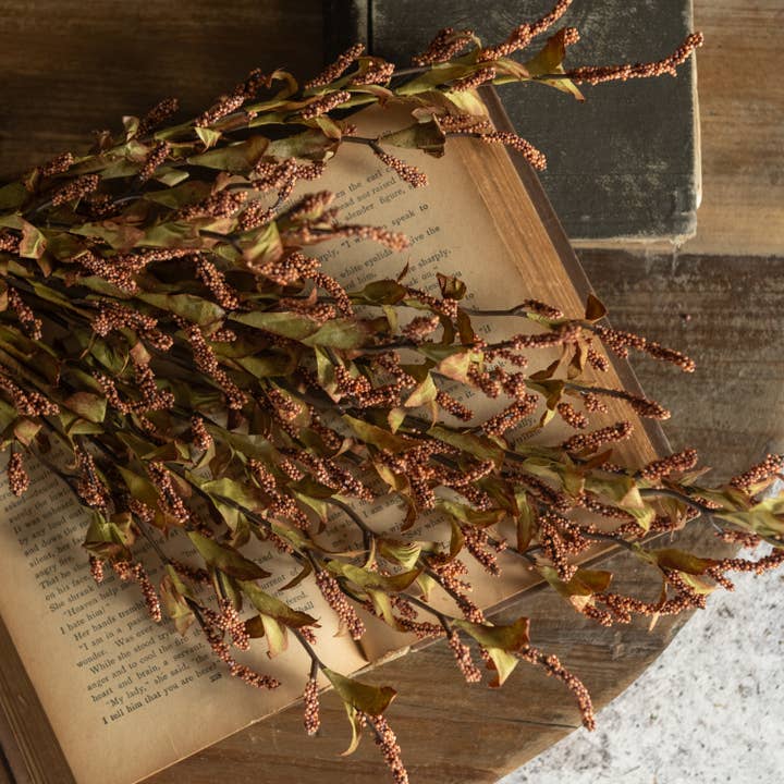 Ragon House - Wholesale Artificial Plant - 24" RUST HEATHER BUSH