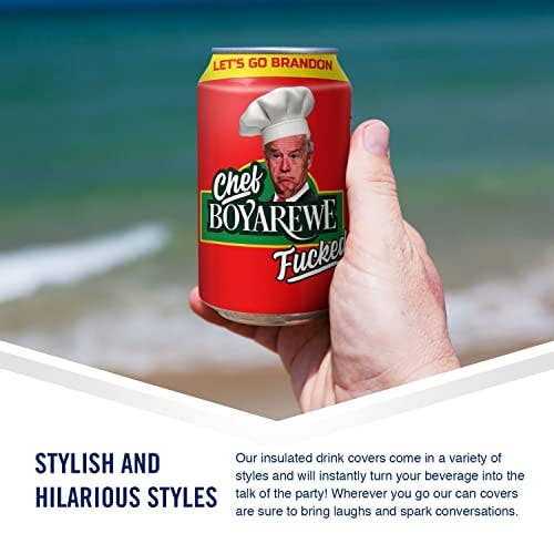 Beersy - Wholesale Drink Huggers & Koozies - "Chef Boy Are We Fucked Can Cooler, Koozie, Can Holder3