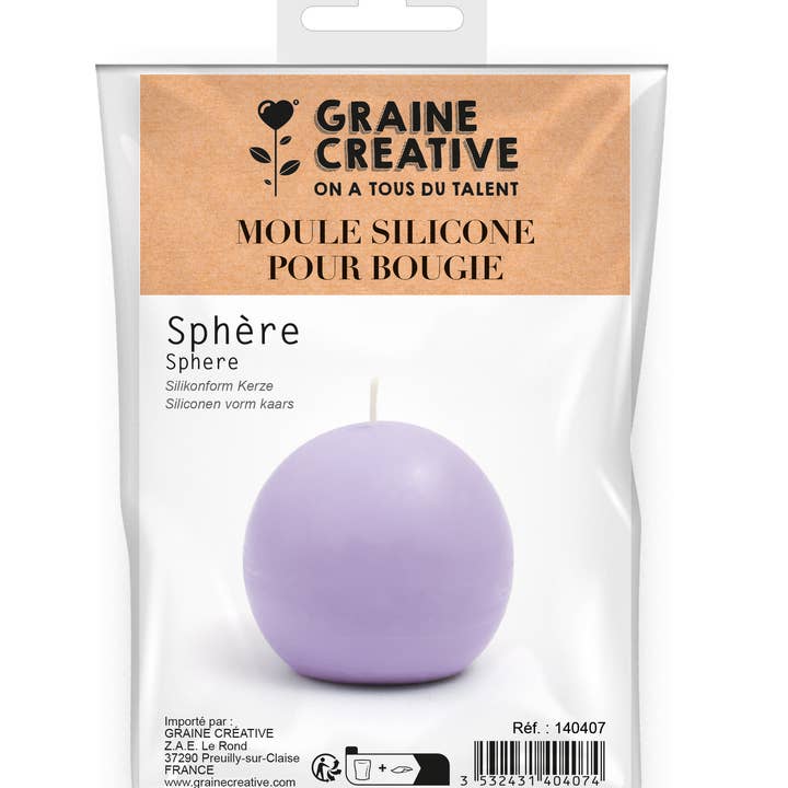 Graine Créative - Vendita all'ingrosso Utensili per artigianato - STAMPO PER CANDELE IN SILICONE -SFERA