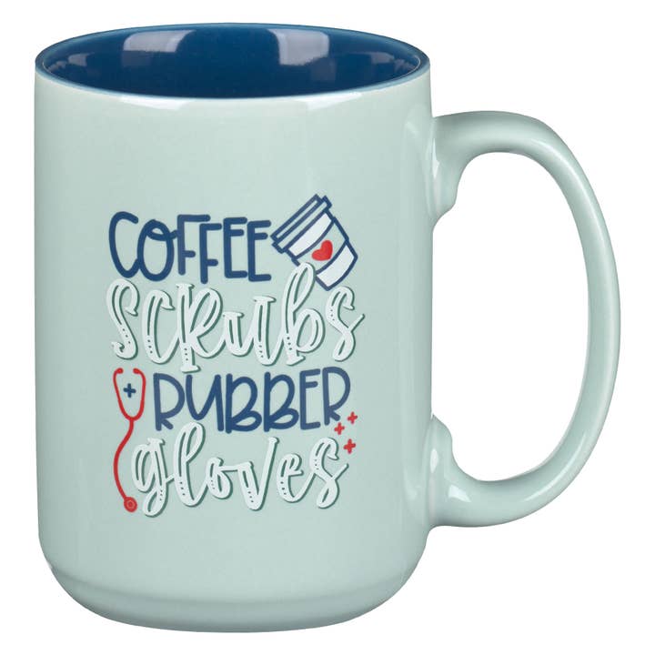 Christian Art Gifts - Wholesale Coffee Mug - Mug Teal Nurse - Coffee, Scrubs