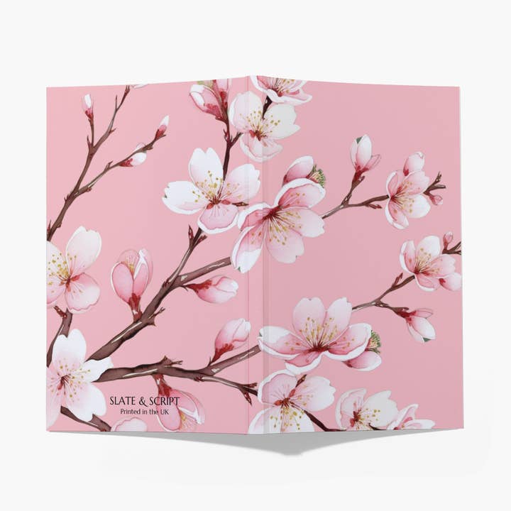 Slate and Script 'Cherry Blossom' Pink A5 Notebook 80 pages for wholesale by Slate and Script