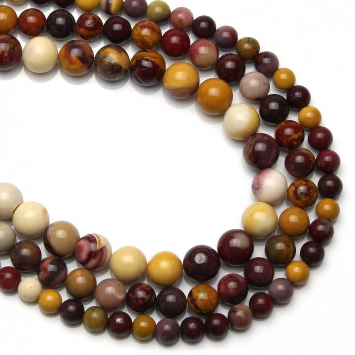 Perle di diaspro Mookaite per la vendita all'ingrosso da parte di UniArt