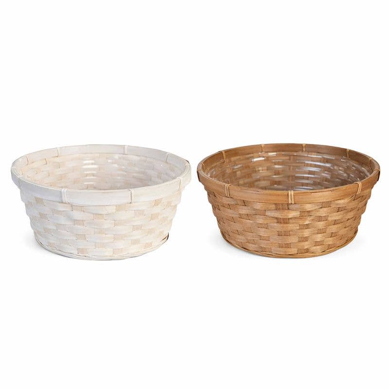 SWS BASKETS AND HOME DECOR - Vendita all'ingrosso Vasi per piante - Cestino rotondo in bambù con rivestimento, 10,5”0