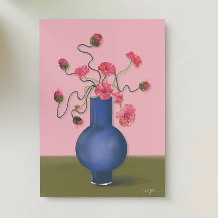 Studio Angelart - Wholesale Poster - Illustration: flowers in a vase (art print)3
