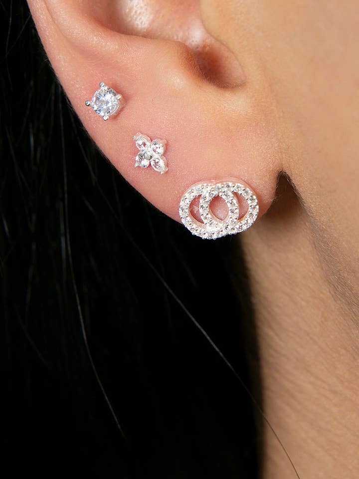 Women's 925 Sterling Silver Triple Jewelry Set for wholesale by Volenia Silver