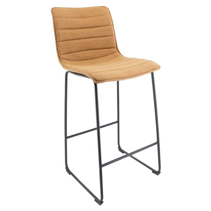 LeisureMod - Wholesale Stool - Brooklyn Modern Sleek Leather Bar Stool with Soft Padding11