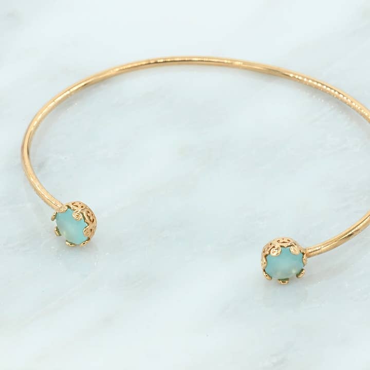 Armbånd med turkise sten 18K guldbelagt for engroshandel hos MagJewel