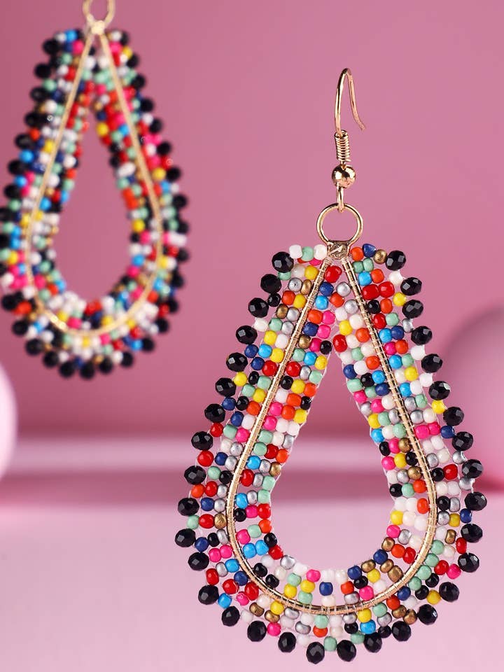 Boho Tear Drop Seed Beads Earrings for wholesale by Urbanista