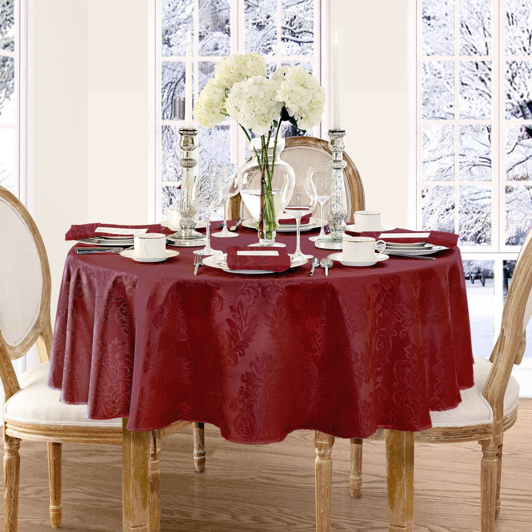 Threadmade Home - Wholesale Tablecloth - Barcelona Jacquard Damask Tablecloth9