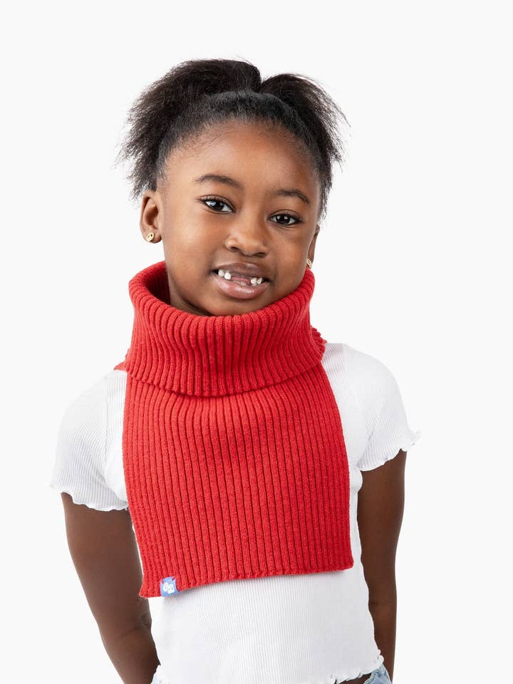 Freddie Merino Cashmere Neck Warmer in Lava for wholesale by Chicky Dickies