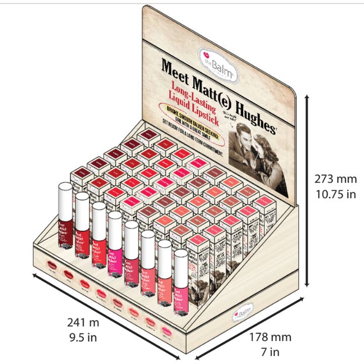 Meet Matte Hughes Cardboard Display (8 Shades) for wholesale by theBalm Cosmetics EU