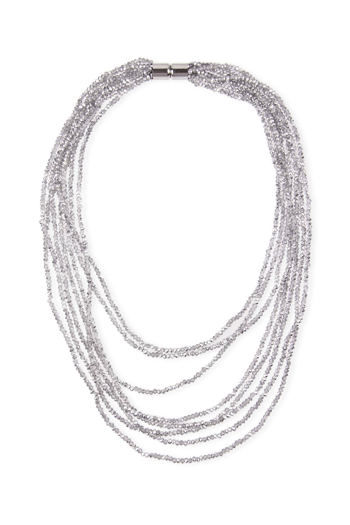 Veroma Gifts - Wholesale Beaded/Pearl Necklace - Multi Strand Short Crystal Necklace - Shimmering Glass Beads4