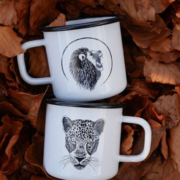 Hannibelle - Wholesale Coffee Mug - Enamel Mug Leopard