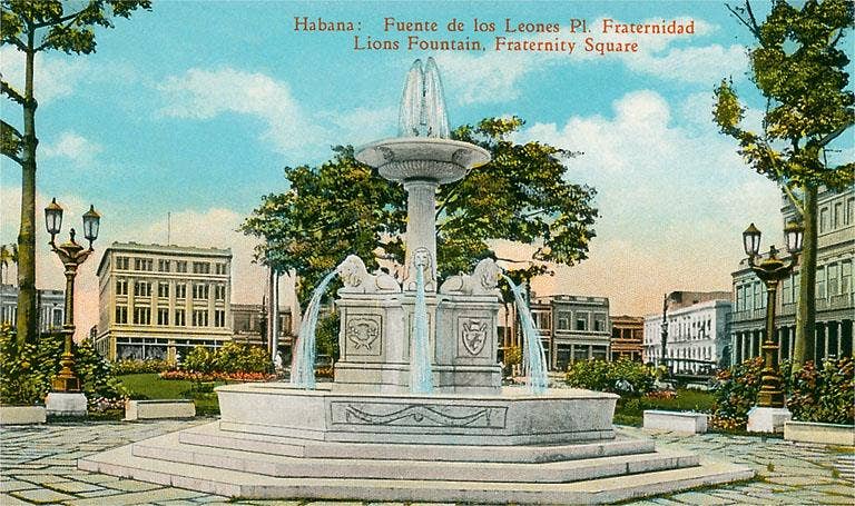 Found Image Press – Engroshandel Magnet – Magnet CU-128 Løvefontæne, Havana, Cuba0