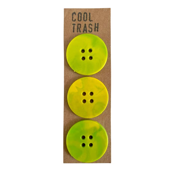 Limón Recycled Plastic Big Buttons Set for wholesale by Cool Trash