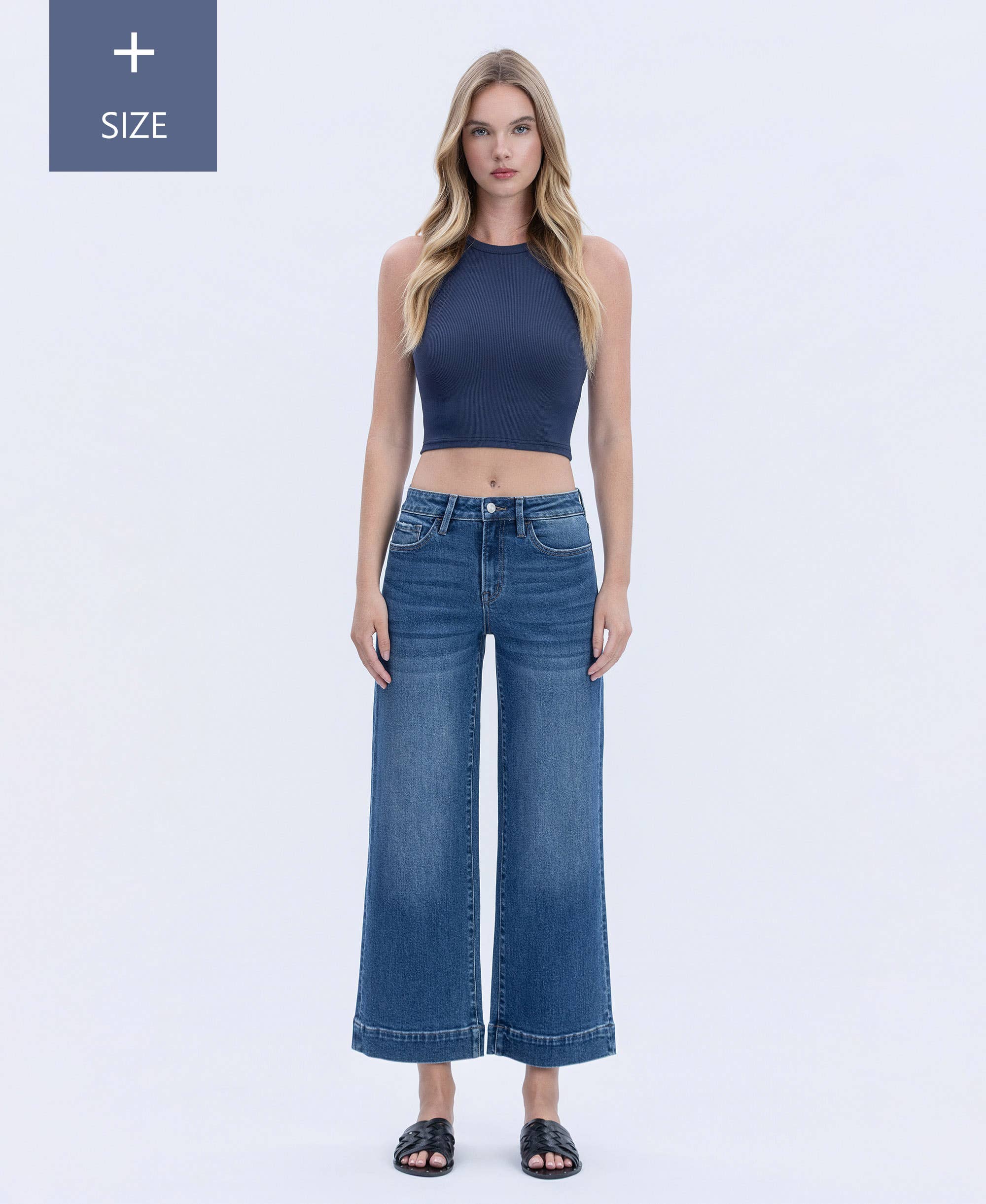 MESMÉRISME JEAN LARGE TAILLE HAUTE PLUS SIZE LV2005-P en vente sur Faire2