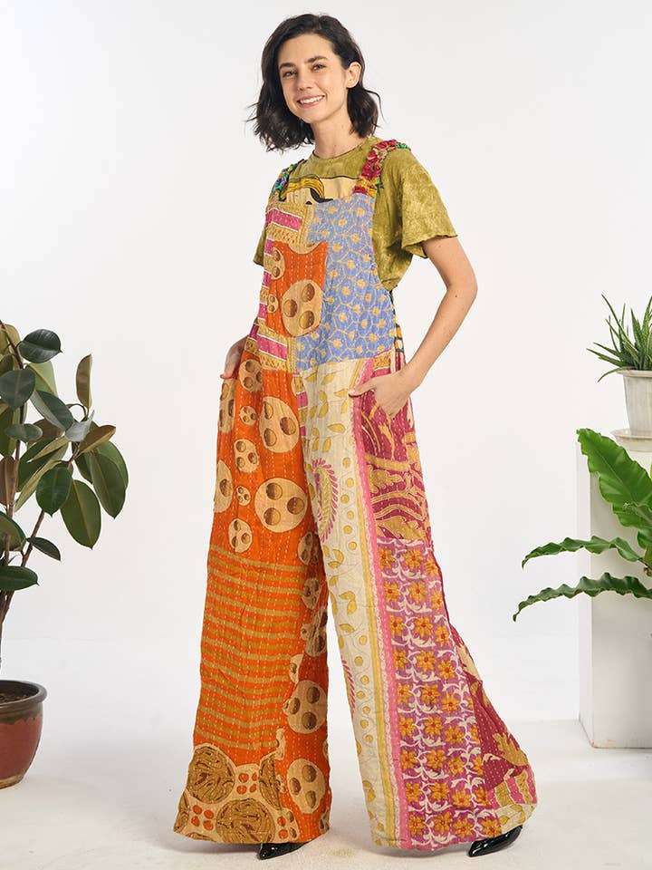 Kathmandu Imports - Wholesale Jumpsuit - Women's - WOMENS CLOTHING-COTTON JUMPSUIT (KT-1575)