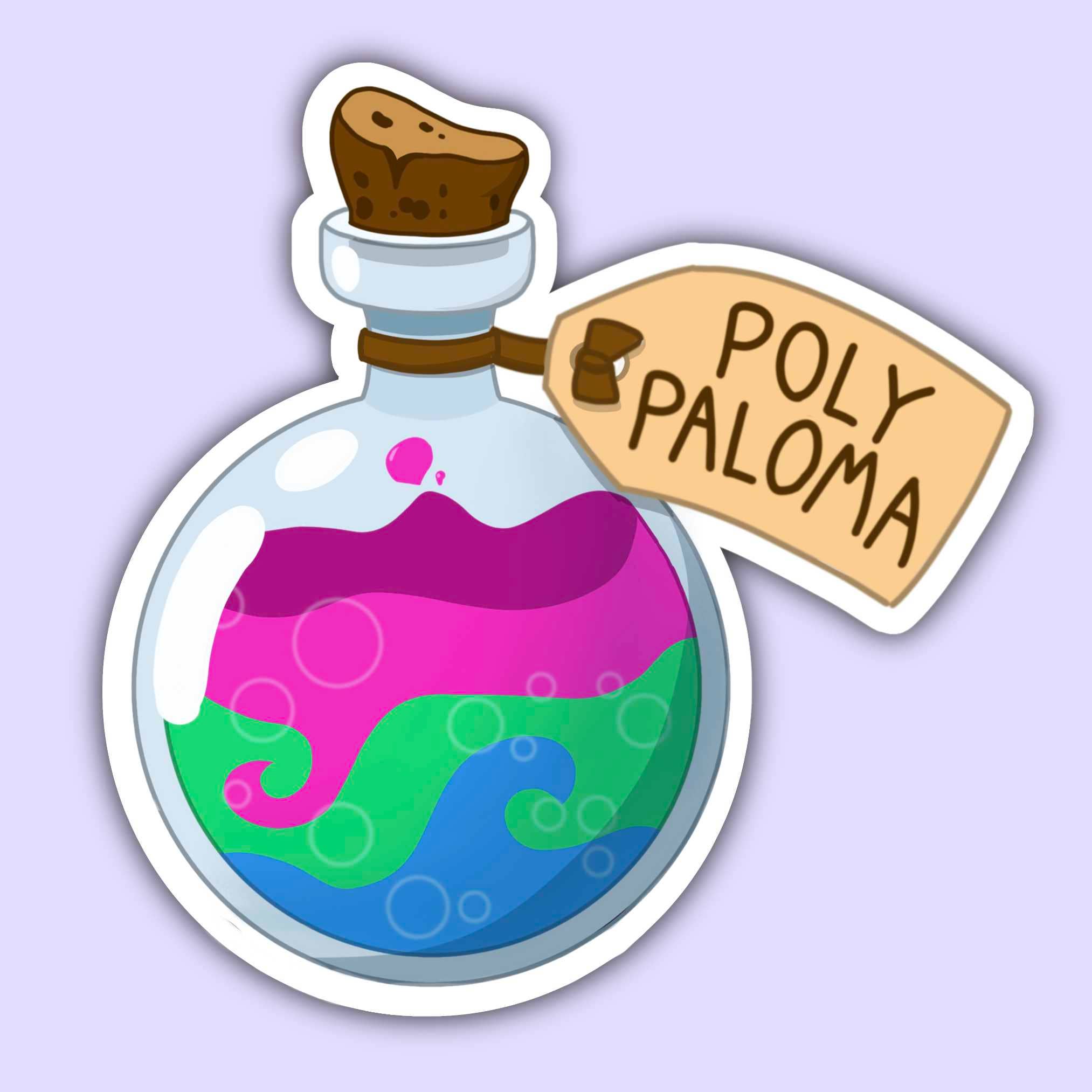 Noellita Bonita – Engroshandel Klistermærke – Poly Paloma - Polyseksuel Stolthed Klistermærke0