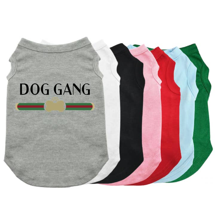Door ontwerpers geïnspireerd hondenshirt - Dog Gang voor wholesale door The Honest Dog Company