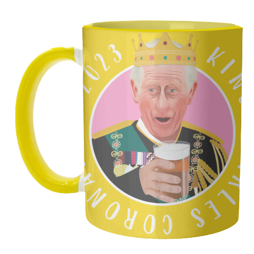 ART WOW – wholesale Coffee mug – Mugs 'King Charles Coronation Yellow and4