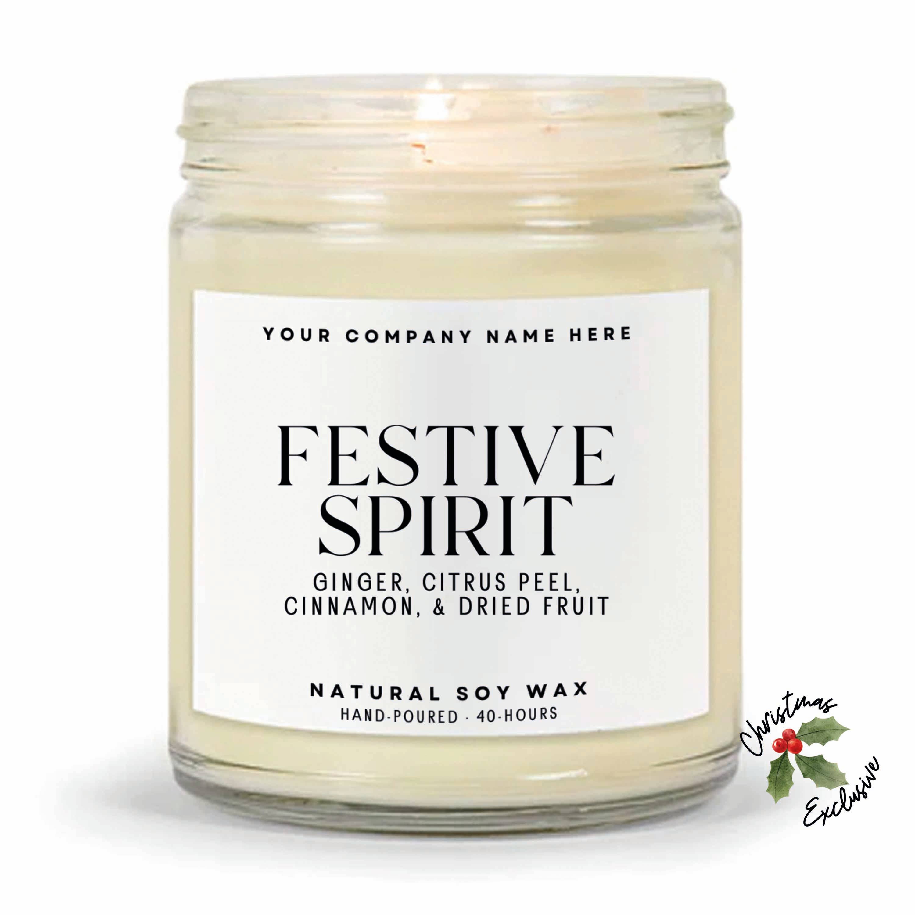 Candle Drop - Wholesale Jar/Filled Candle - Label Style 1 | Wholesale White Label Soy Candle | Clear Jar10