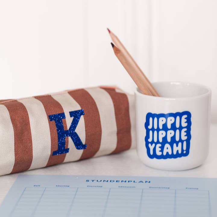 Jippie Jippie Yeah! Bägare | blå för wholesale av tinyday