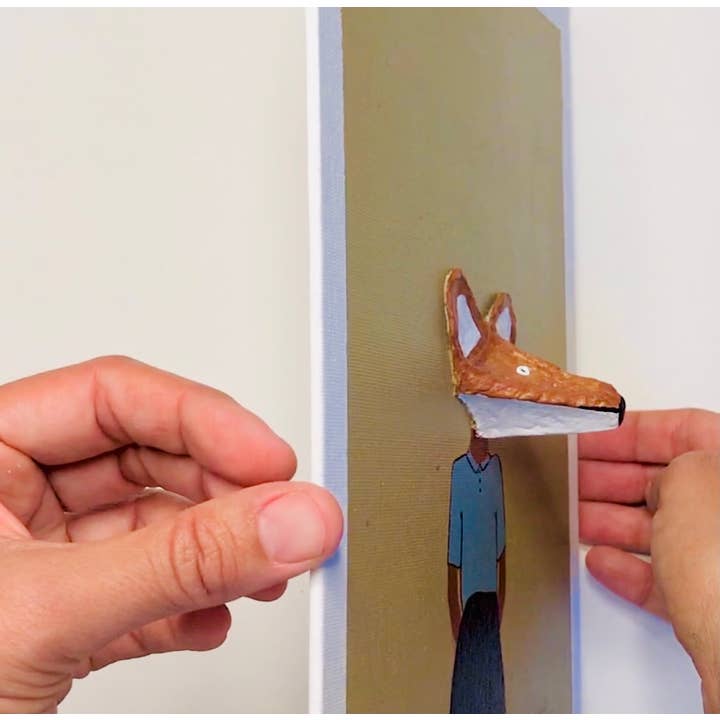 Lu Elan - Vendita all'ingrosso Dipinti/Disegni - Ritratto di animale riciclato 3D. Coniglietto7