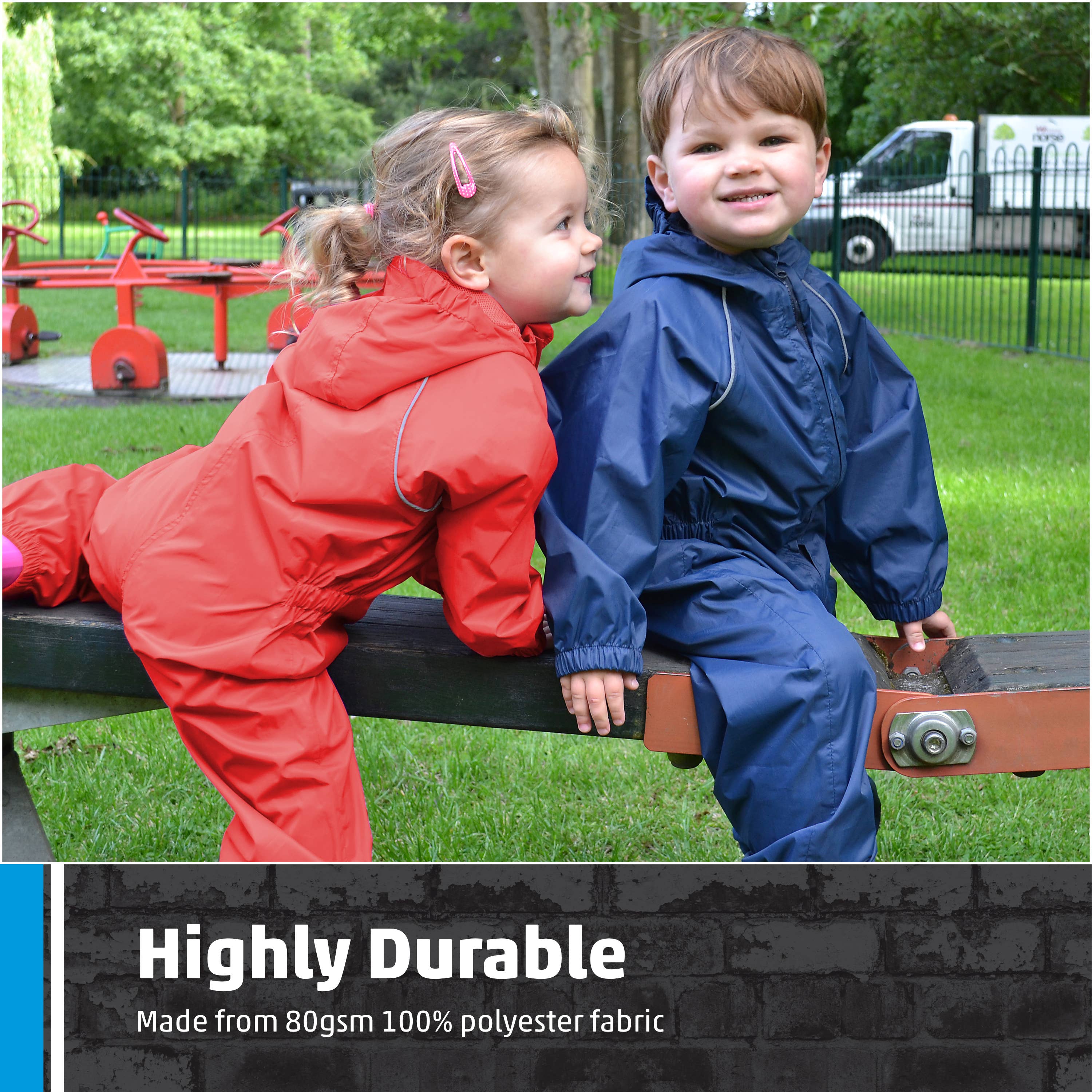 TuffStuff Workwear - Wholesale Raincoat - Kids - Fort Splashaway Coverall, Kids Waterproof Suit, Taped Seams4