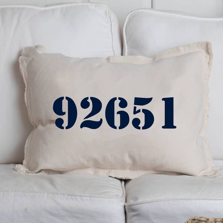 Rustic Marlin - Wholesale Lumbar Pillow - Personalized Zip Code Lumbar Pillow4