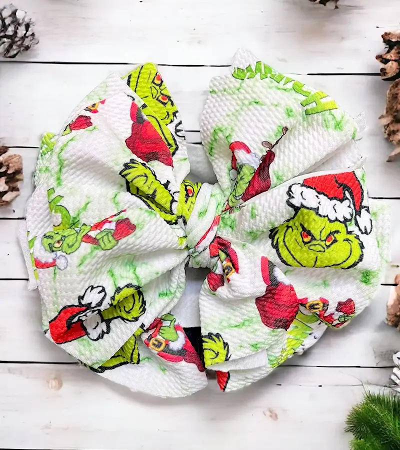 Kids Charm Online - Wholesale Fashion Headband - Kids - BIG TASSEL MR.GRINCHH PRINTED HEADBANDS. 3PCS/ $10.503