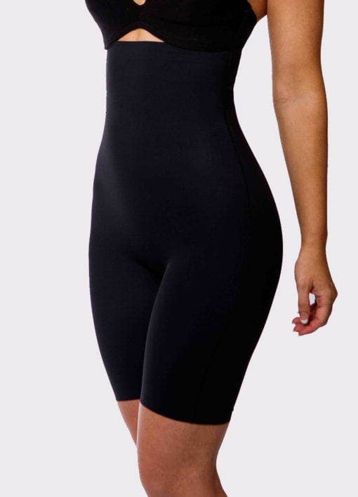 LaSculpte Women's Tummy Control Under Dresses Shapewear Strapless Half Slip  With Convertible Straps - Black