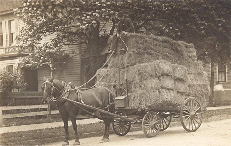 Found Image Press - Wholesale Art Print - Art Print AA-294 Hay Wagon