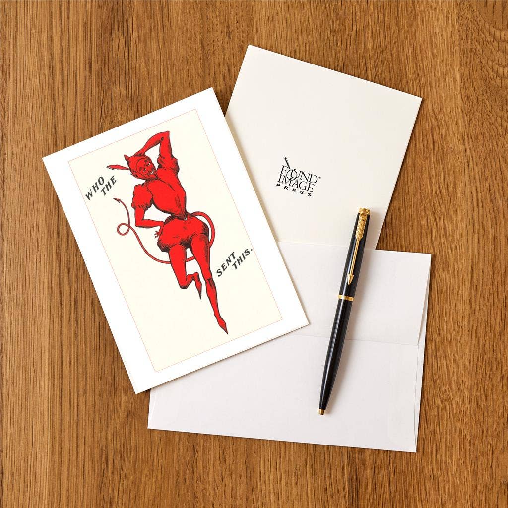 Found Image Press - Wholesale Stationery/Notecard Set - Greeting Card DM-14 Who the Devil Sent This?1