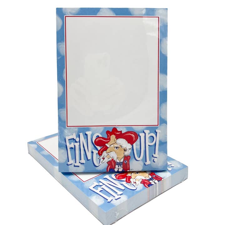 Bloc de notas Coronel Rebelde Aletas Rojas y Azules para venta al por mayor de Rachel Brooks Design, LLC