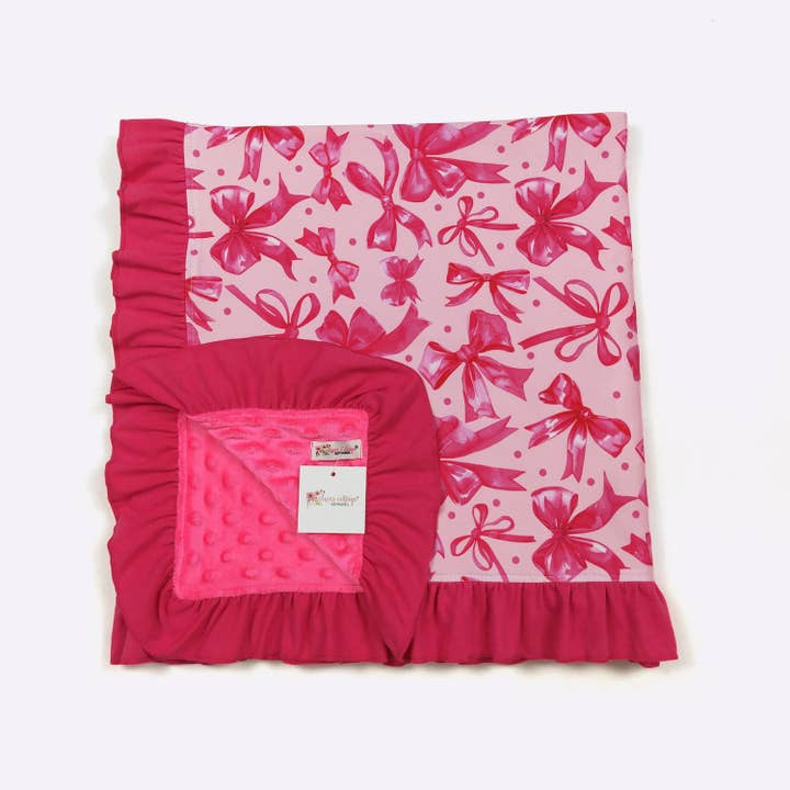 Fuchsia Coquette Blanket for wholesale by Clover Cottage