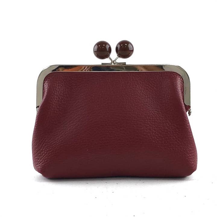 MILANO AMOUR - Vendita all'ingrosso Portamonete - Donna - PORTAMONETE MARRONE CON CLIP MIGNON