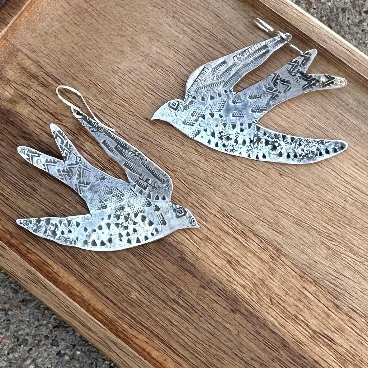 iNk Jewelry - Wholesale Dangle Earrings - Soaring Swallow Sterling Silver Earrings by iNk Jewelry3