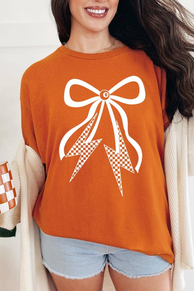 COLORBEAR - Wholesale T-Shirt (Graphic) - Women's - Lightning Bolt Bow Graphic Plus Heavy Cotton Tee7