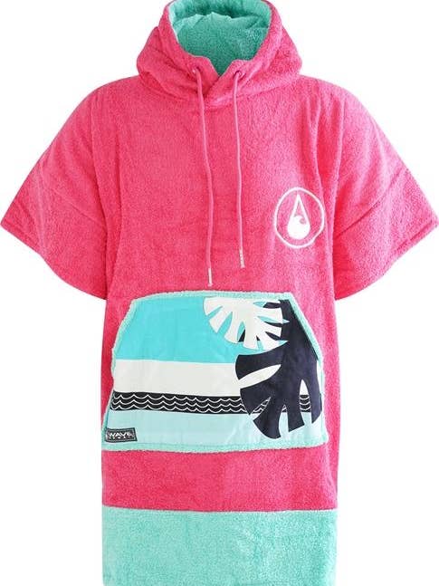 WAVE HAWAII - Wholesale Poncho - Women's - WAVE HAWAII Poncho Pink Wave