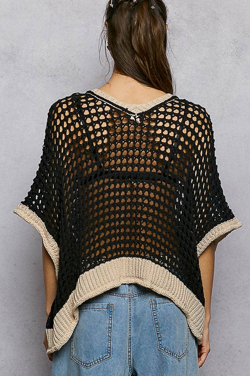 Pol Clothing - Wholesale Knit Top - Women's - Round Neck Sleeveless Floral Thin Sweater Top SALE3