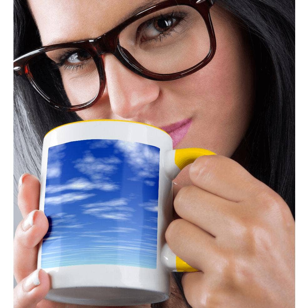 3dRose - Wholesale Coffee Mug - 3dRose, Pretty Bright Blue and White Cloudy Sky, Mug1
