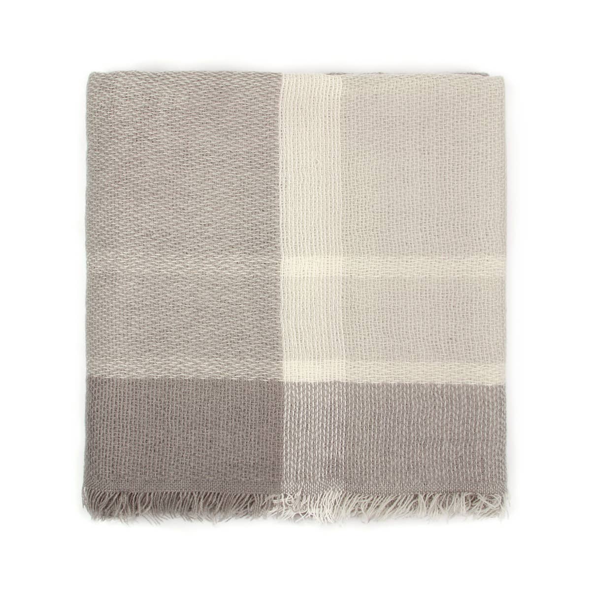 MYS Wholesale Inc - Wholesale Scarf - Women's - Light Gray Blanket Fringe Scarf3