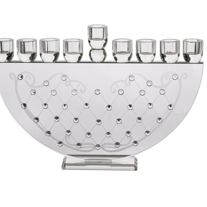 Exquisite Crystal Menorah for wholesale by Boker-Tov Shalom