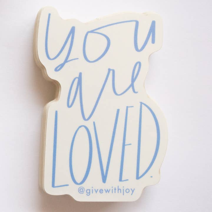 Je bent geliefd Vinyl Sticker voor wholesale door give with joy