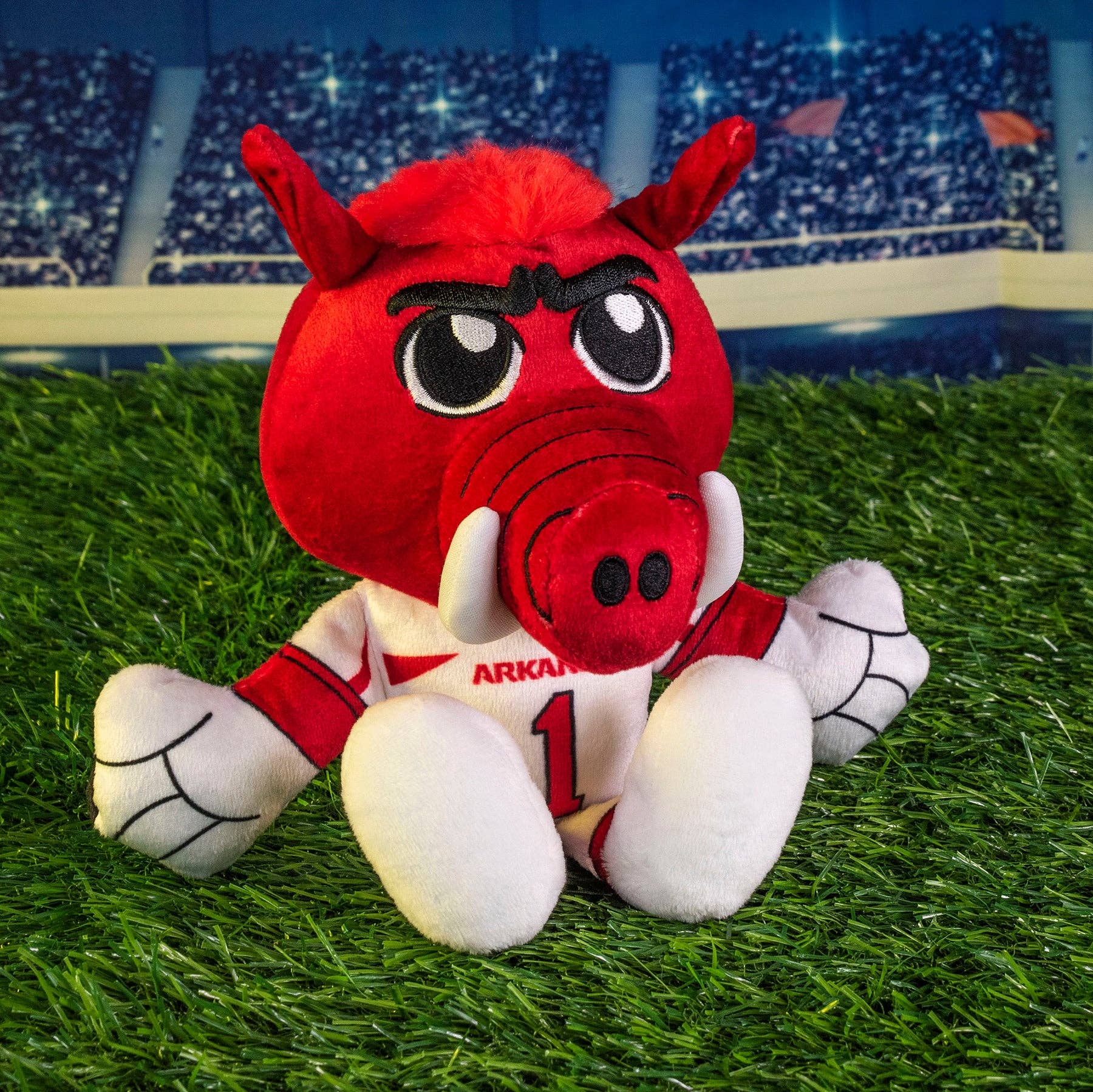 Uncanny Brands - Wholesale Stuffed/Plush Toy - Kids & Baby - Bleacher Creatures Arkansas Razorbacks Big Red 8" Mascot Kuricha Sitting Plush5