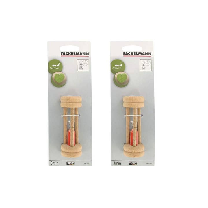 Zenker - Wholesale Timer - Set of 2 wooden 3-minute tea timers Fackelmann3