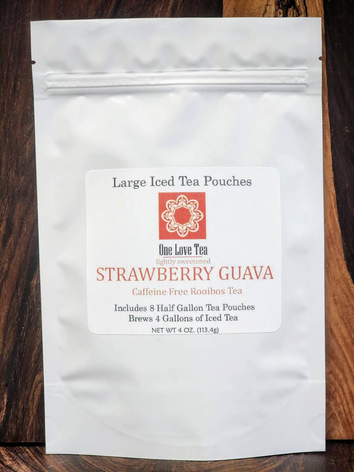 Strawberry Guava Caffeine Free Iced Tea Pouch for wholesale by One Love Tea