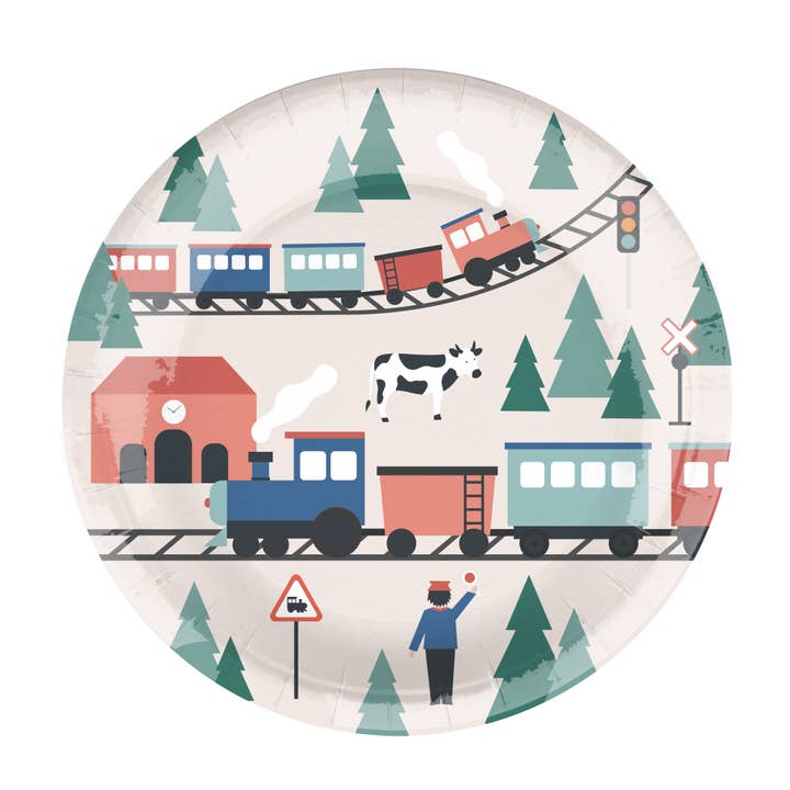 My Little Day - Wholesale Disposable Plate - PAPER PLATES - TRAIN