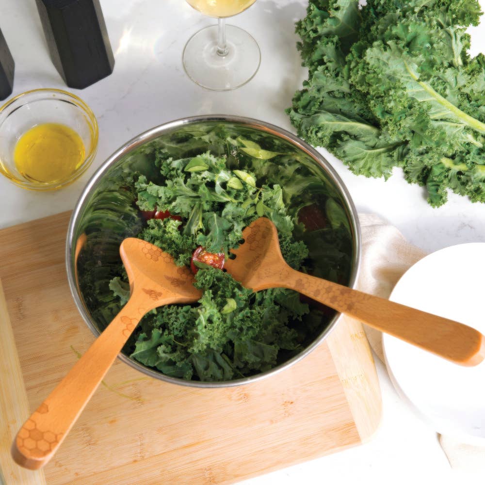 TALISMAN DESIGNS – Utensílios para servir por atacado – Conjunto de salada de abelha de mel2