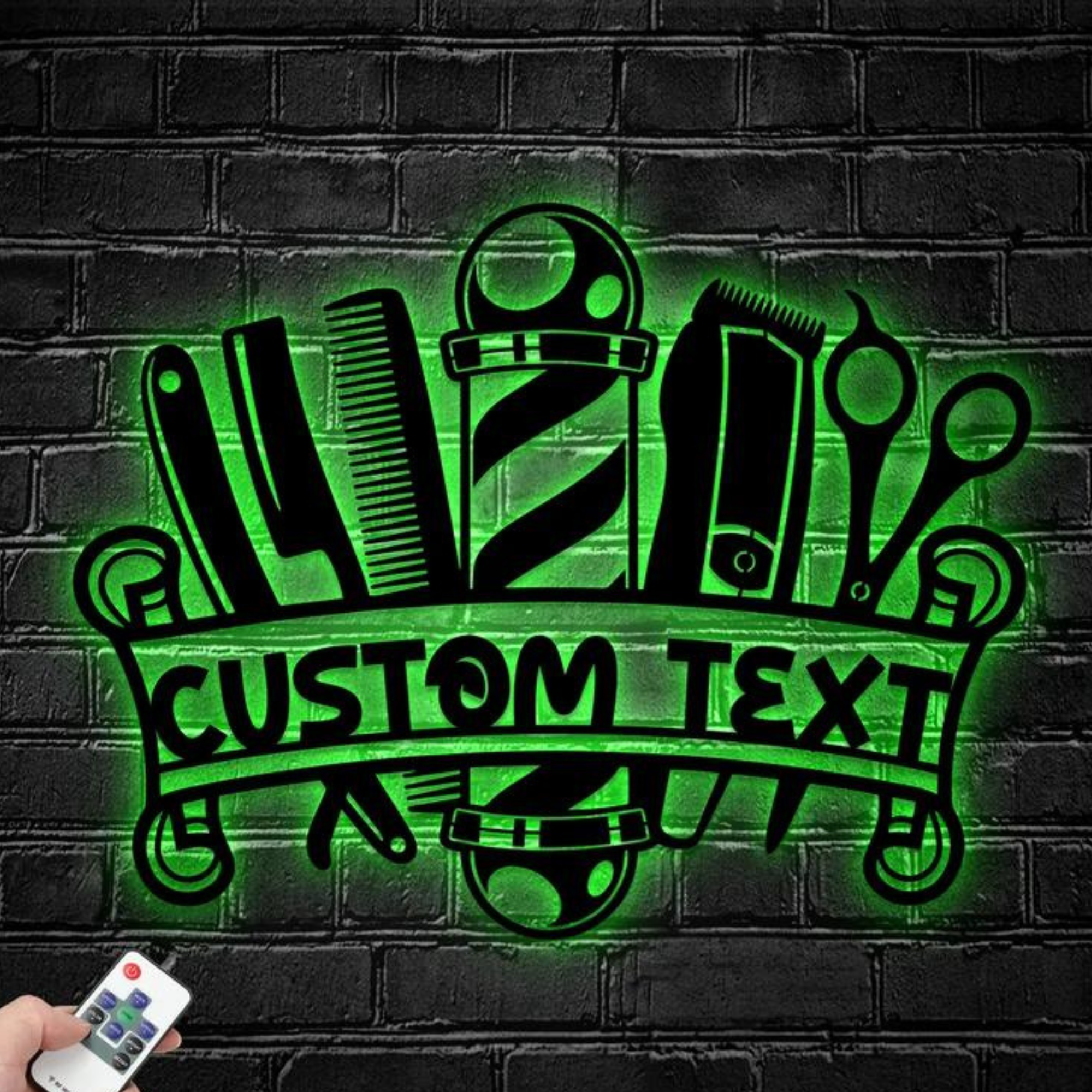 Glow Neon - Venta al por mayor Letrero de neón - Cartel de metal personalizado para barbería con luces LED1